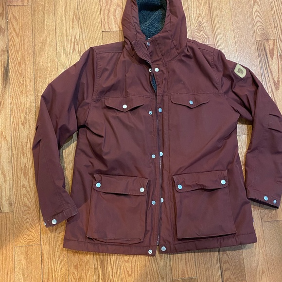 Fjallraven Greenland Winter Jacket Parka Maroon Womens Size XL 12/14 - Picture 2 of 4